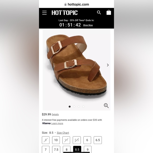 New Yoki Sandals Sz 7.5 - Picture 4 of 4